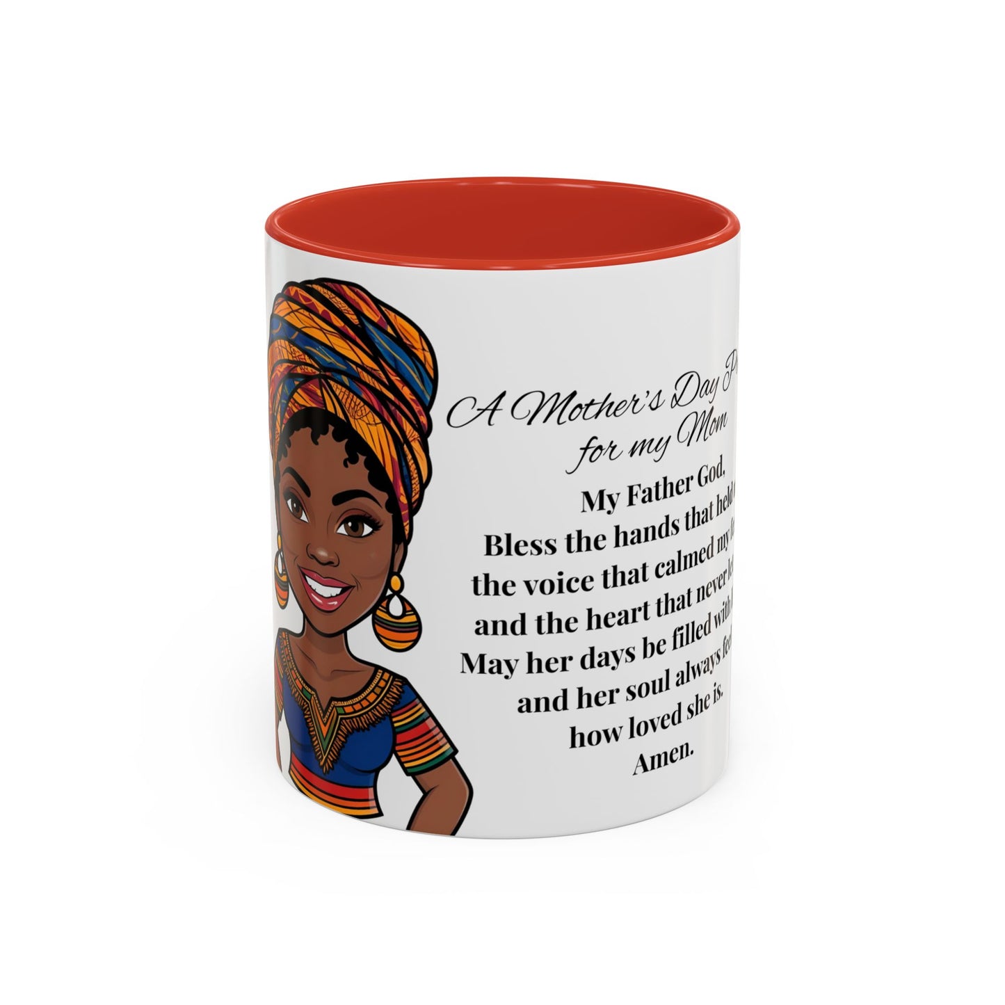 Mom Mother's Day Prayer Mug- African/American/Caribbean Mother's Day Prayer Coffee Mug, Inspirational