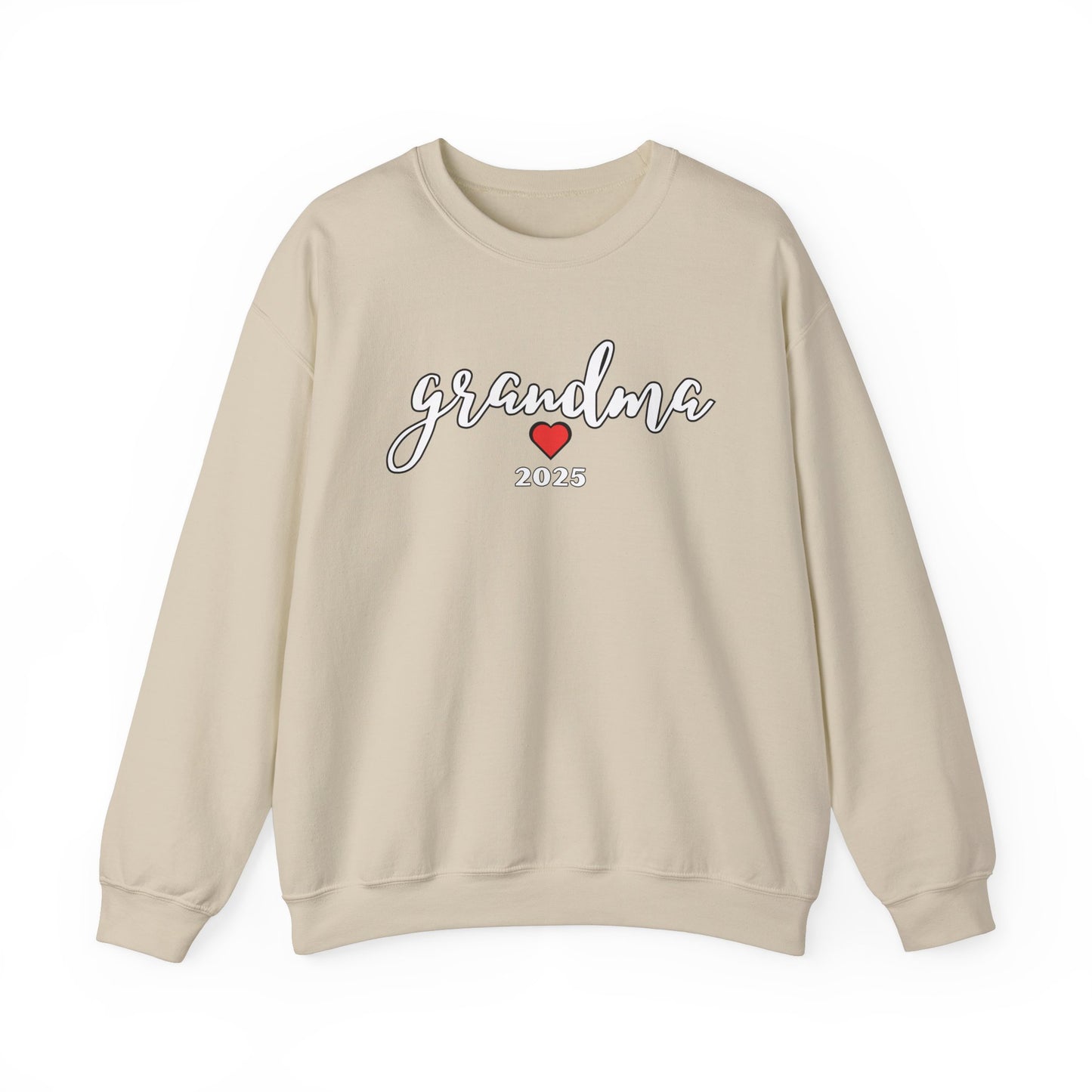Grandma 2025 Red Heart Sweatshirt - Valentines Day, Mother's Day, Birthday Gift, Love Gift