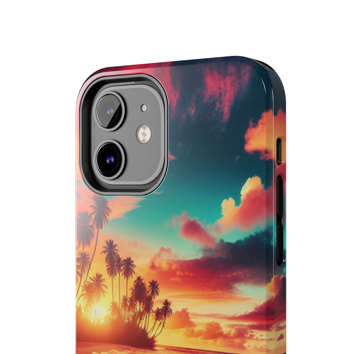 Tropical Sunset Tough Phone Cases for Summer, Beach Vibes, Gift for Travelers, Durable Phone Covers