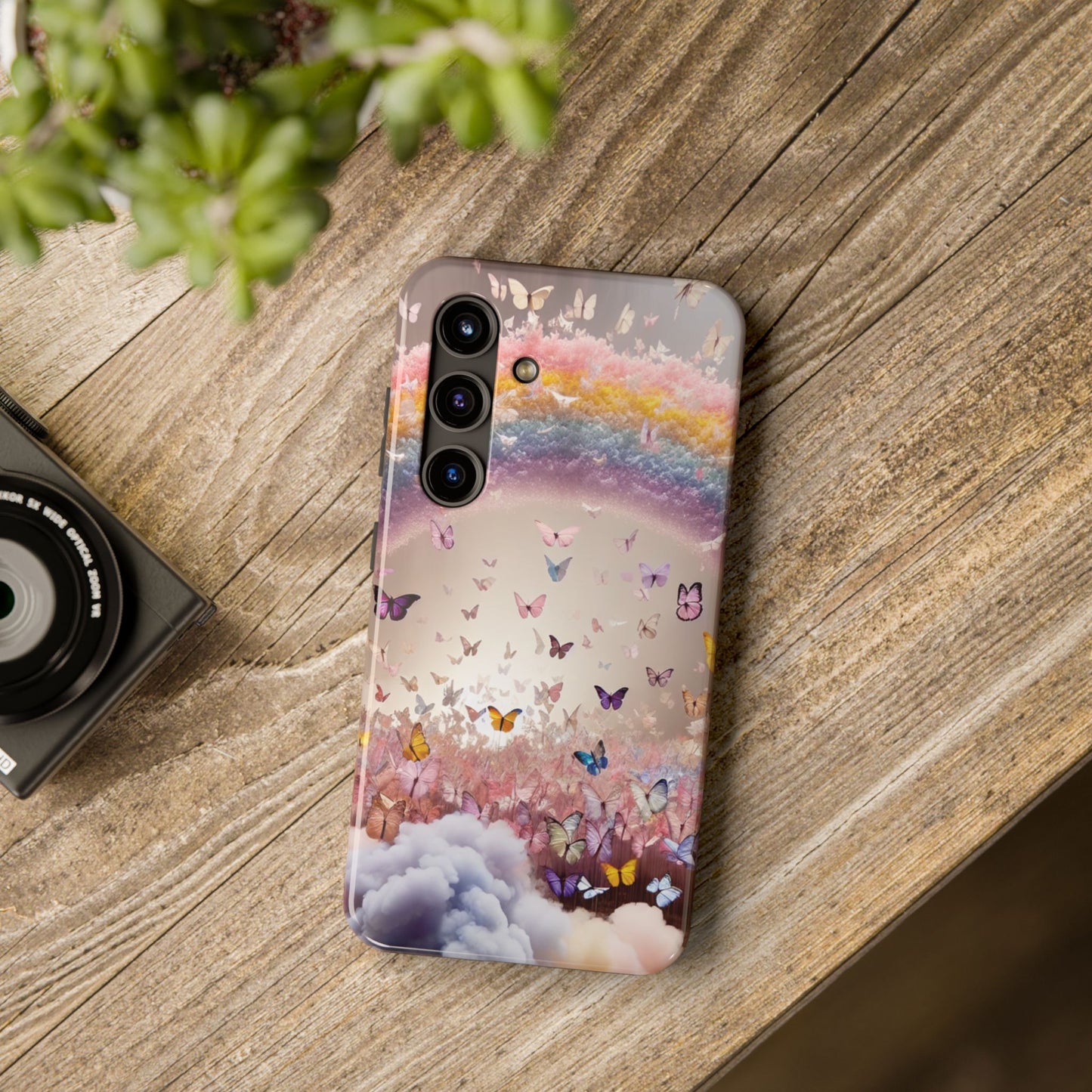 Spring Butterfly & Rainbow Phone Cover – Stylish, Strong & Gift-Ready