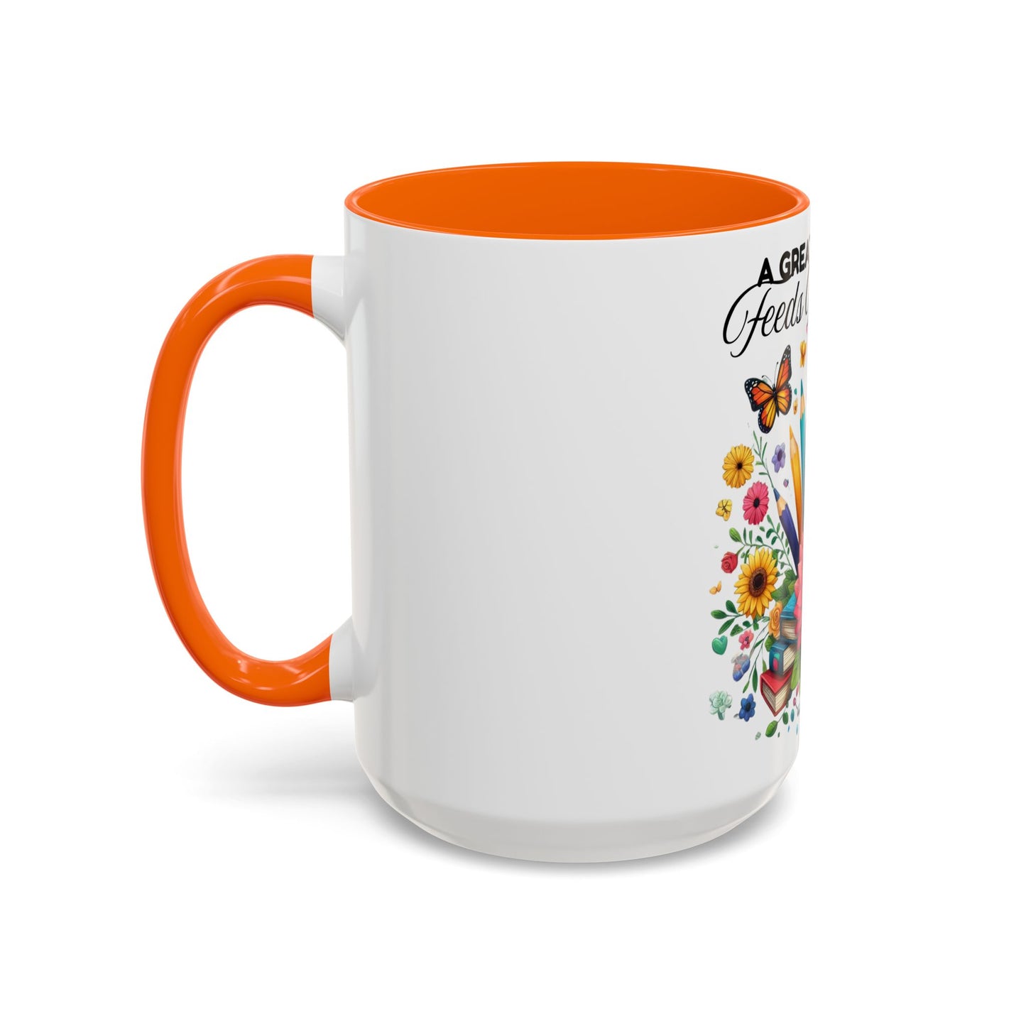 A Great Teacher Feeds The Mind Coffee/Tea Mug, teacher appreciation, Educator's gift