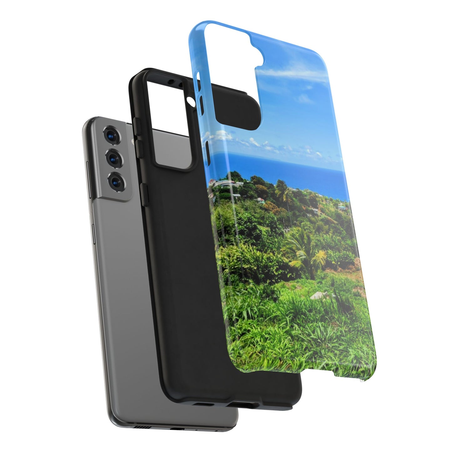 iPhone and Samsung phone Cases - Tropical Ocean View, Durable Cover for Beach Lovers
