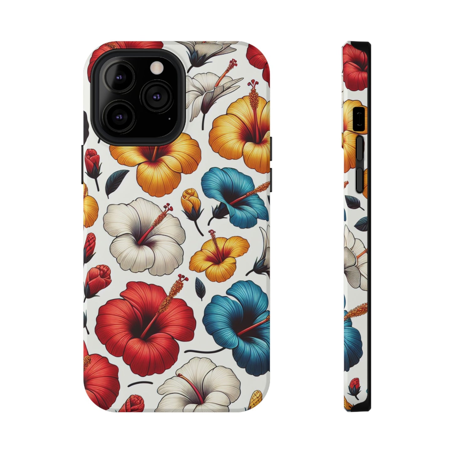 Hibiscus Bloom Impact-Resistant Phone Case – Bold Floral Protection