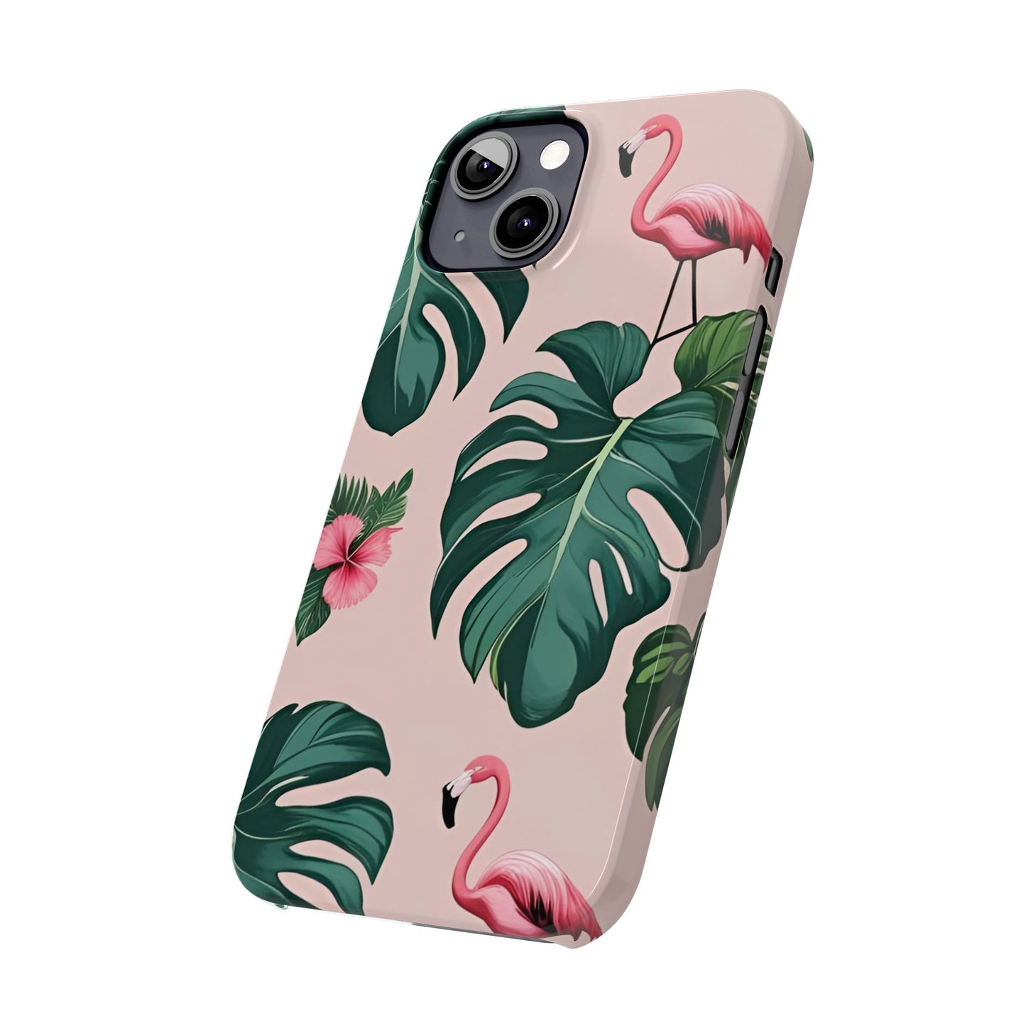 Tropical Flamingo Phone Case, Summer Vibe Smartphone Cover, Gift for Beach Lovers, Cute Mobile Accessory, Floral Design