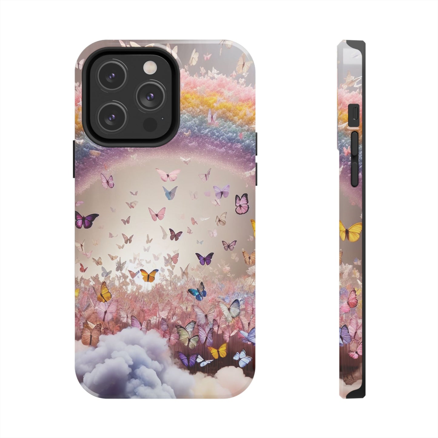 Spring Butterfly & Rainbow Phone Cover – Stylish, Strong & Gift-Ready