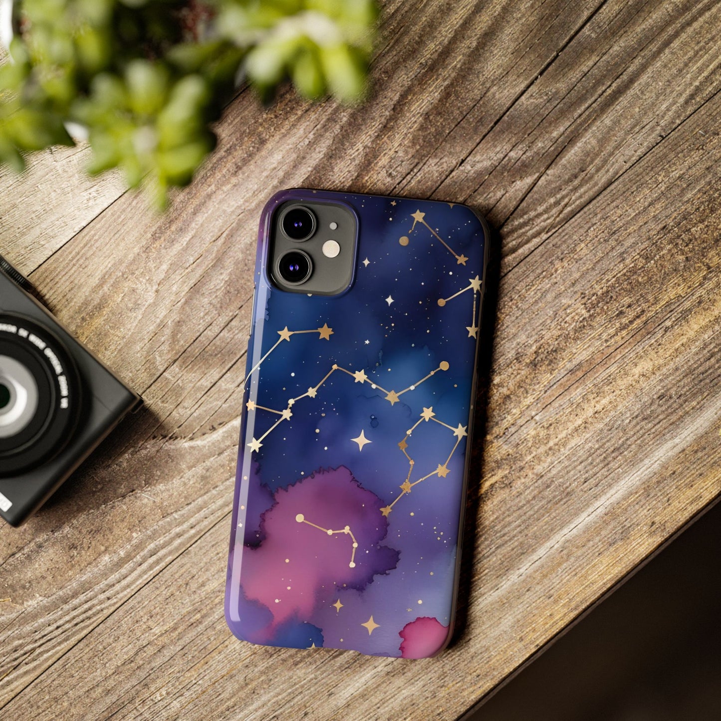 Galaxy Slim Phone Case - Cosmic Constellation Design for Stargazers and Astrology Lovers