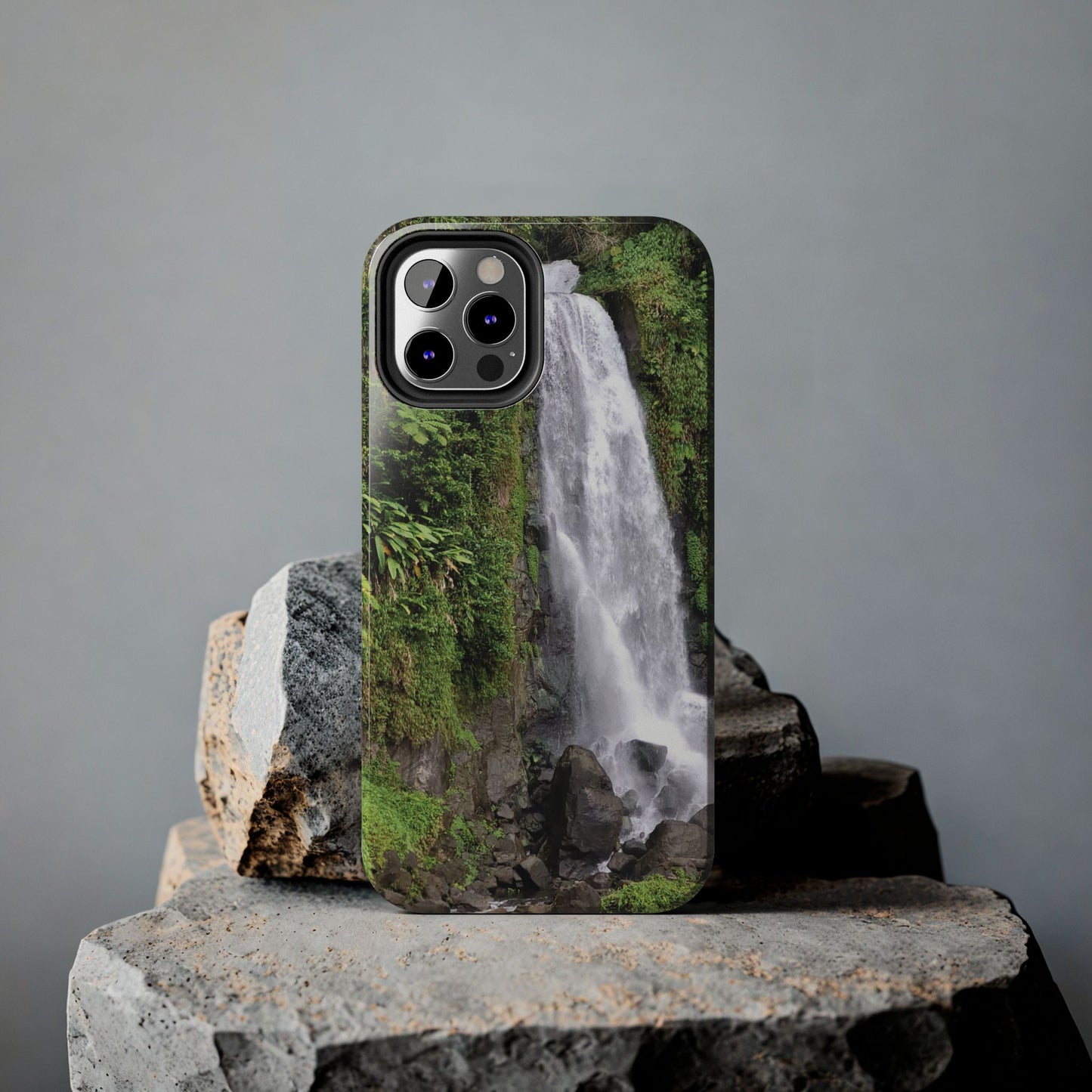 Nature Island Trafalgar Waterfall inspired Tough IPhone and Samsung phone Cases - Durable Protection for Outdoor Adventure