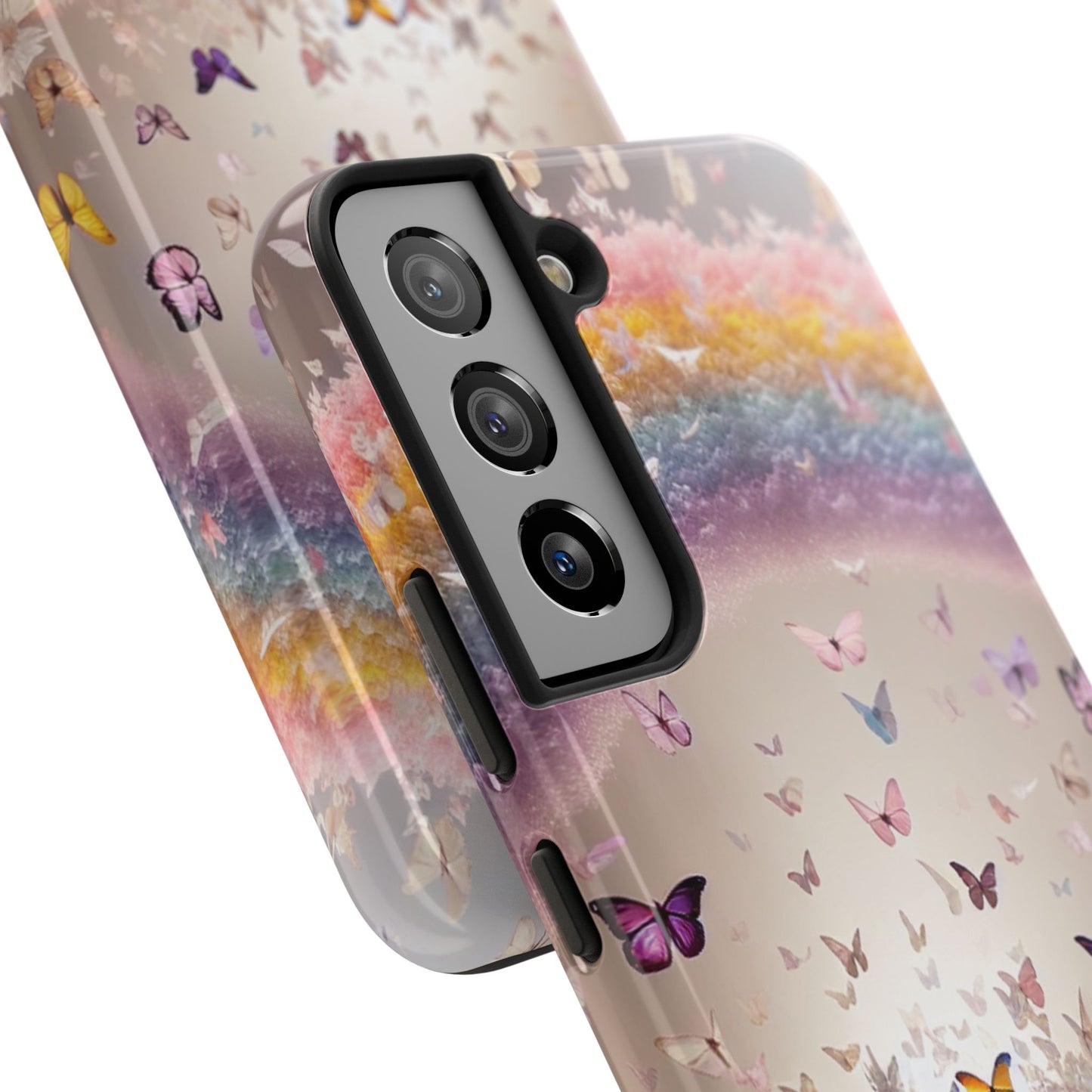 Spring Butterfly & Rainbow Phone Cover – Stylish, Strong & Gift-Ready