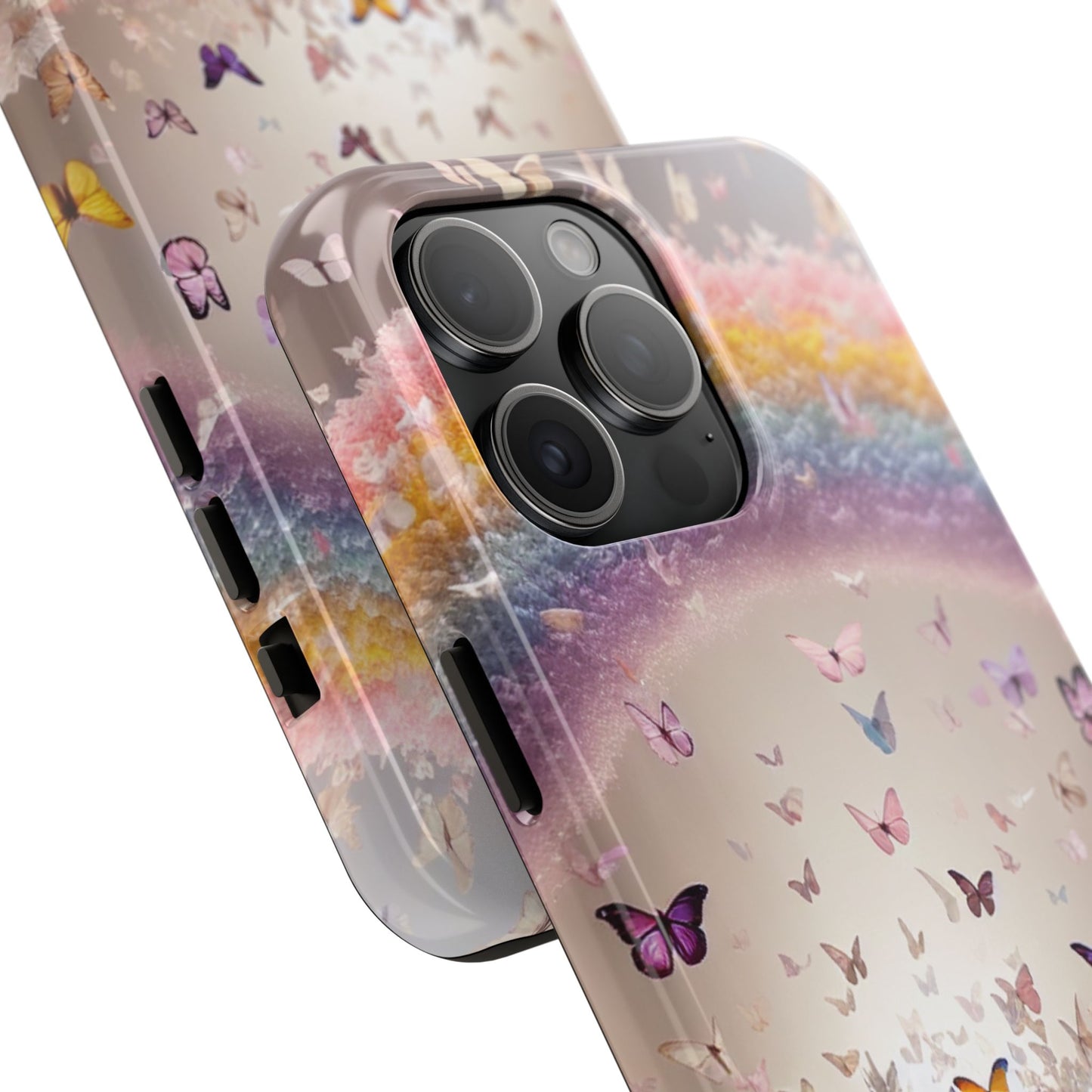 Spring Butterfly & Rainbow Phone Cover – Stylish, Strong & Gift-Ready