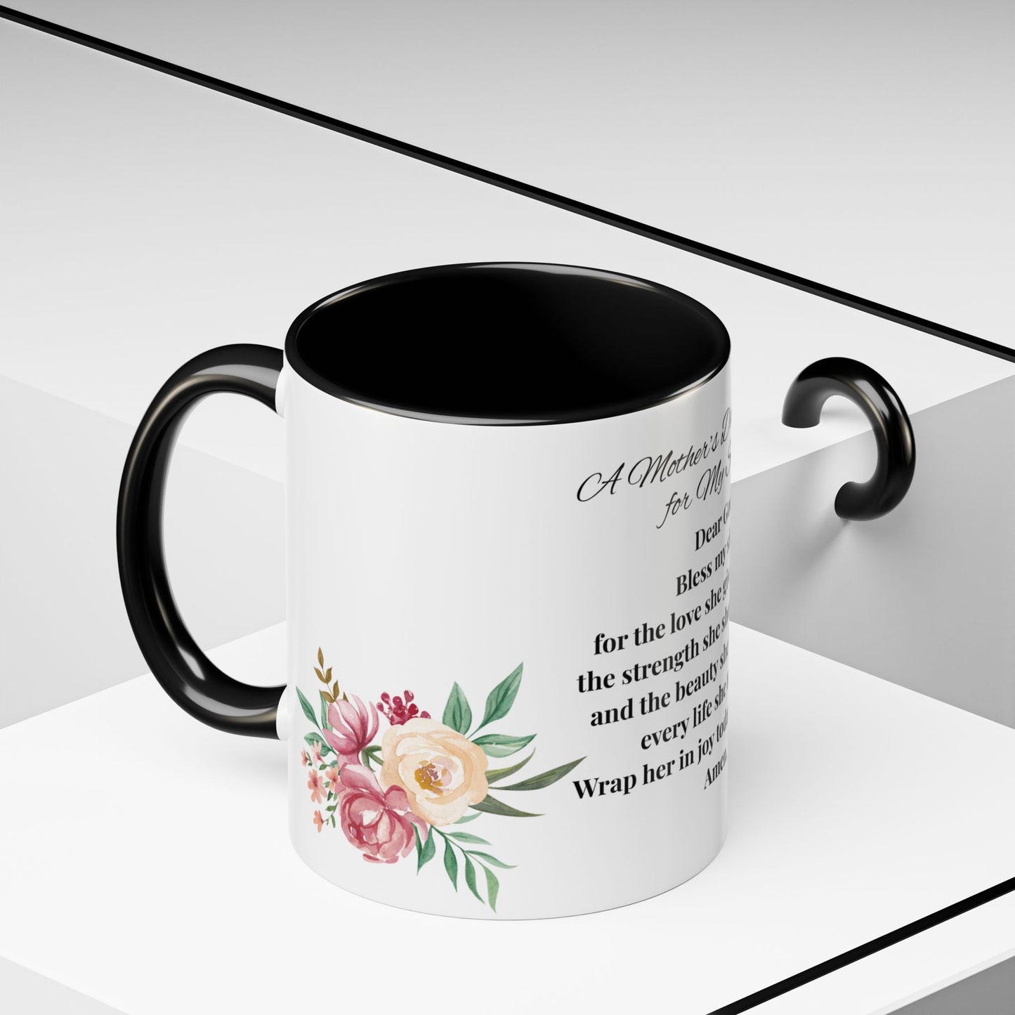 Sister Prayer Mother's Day Coffee Mug - Perfect Mother's Day Gift, Floral design