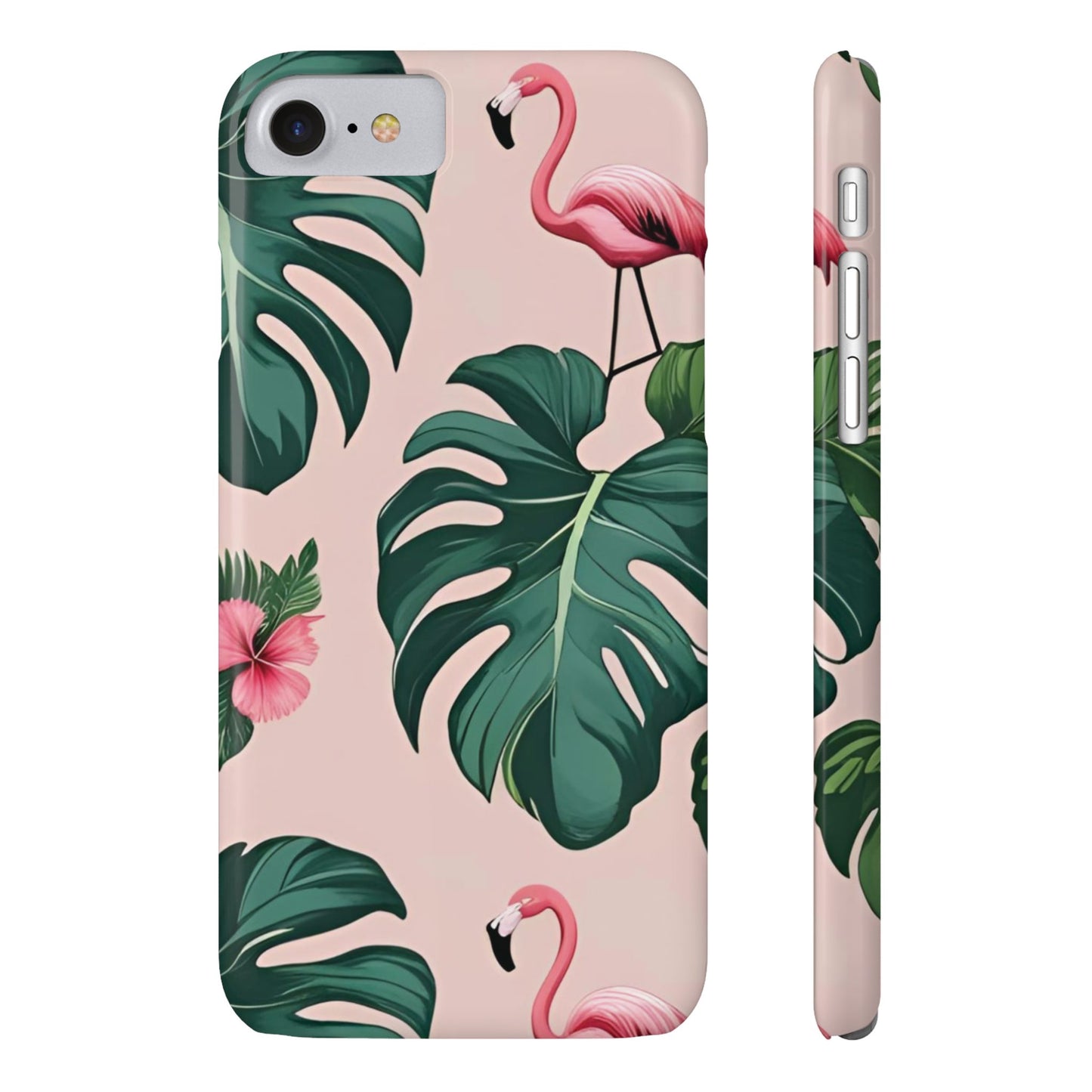 Tropical Flamingo Phone Case, Summer Vibe Smartphone Cover, Gift for Beach Lovers, Cute Mobile Accessory, Floral Design