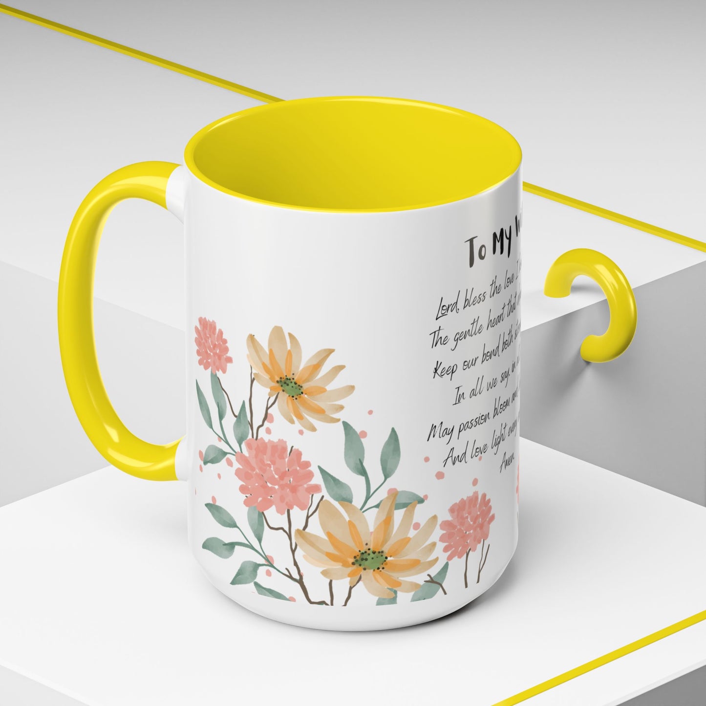 Wife - Love Prayer Coffee Mug, Mother's Day, birthdays, any occasion – 11 oz & 15 oz