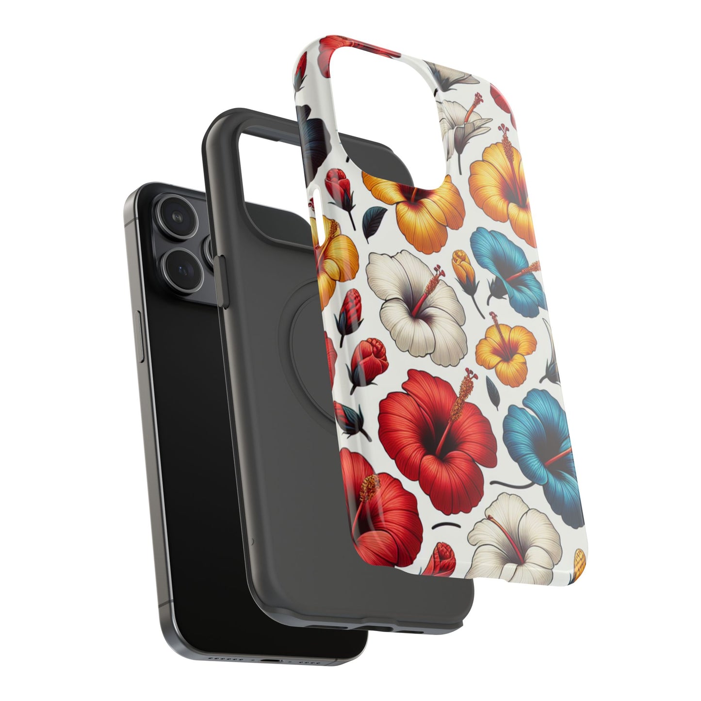 Hibiscus Bloom Impact-Resistant Phone Case – Bold Floral Protection