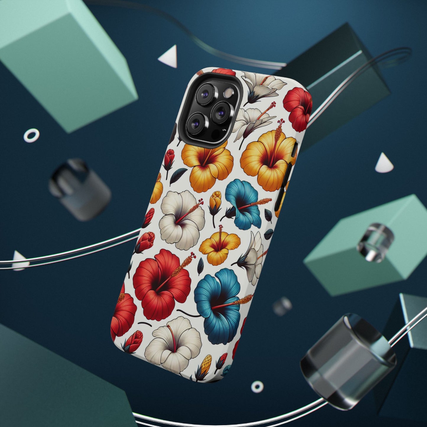 Hibiscus Bloom Impact-Resistant Phone Case – Bold Floral Protection