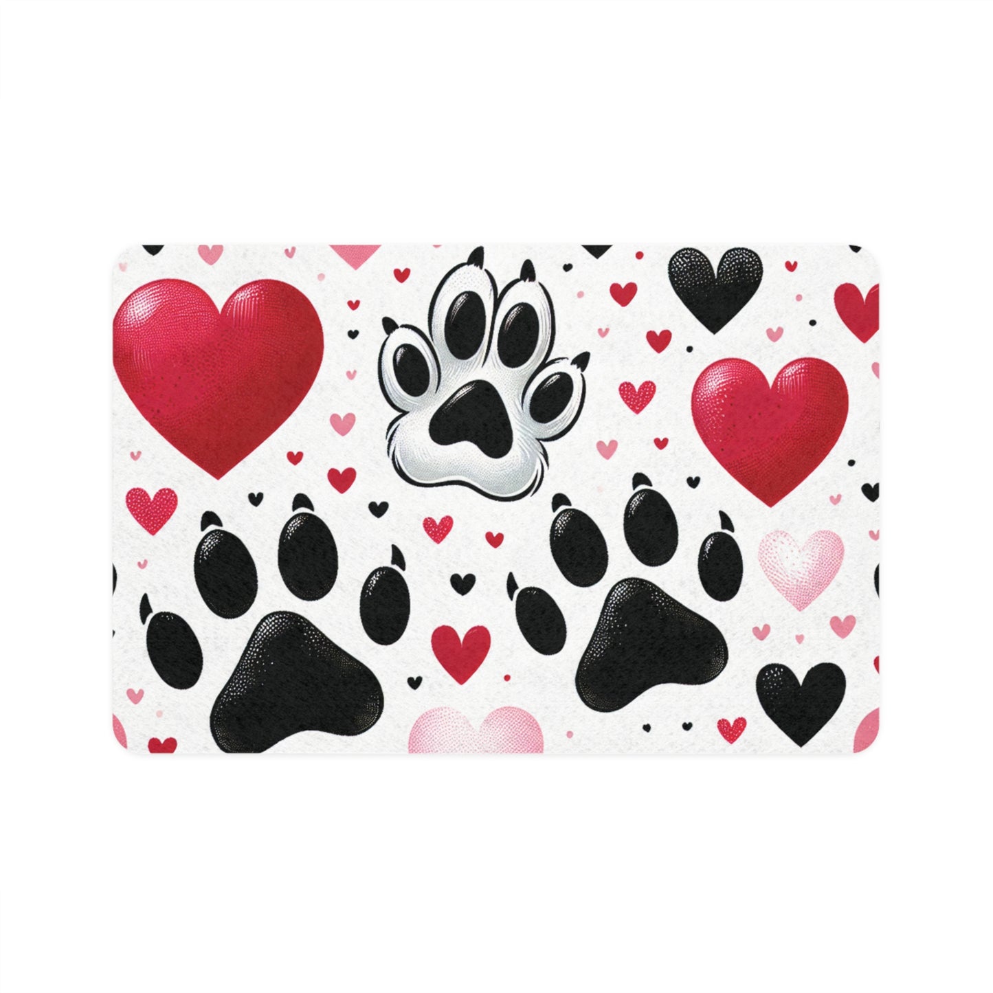 Pet Food Mat (12x18) Gift for pets, Pet supplies, Valentine gift