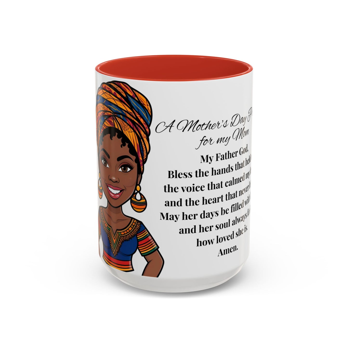 Mom Mother's Day Prayer Mug- African/American/Caribbean Mother's Day Prayer Coffee Mug, Inspirational