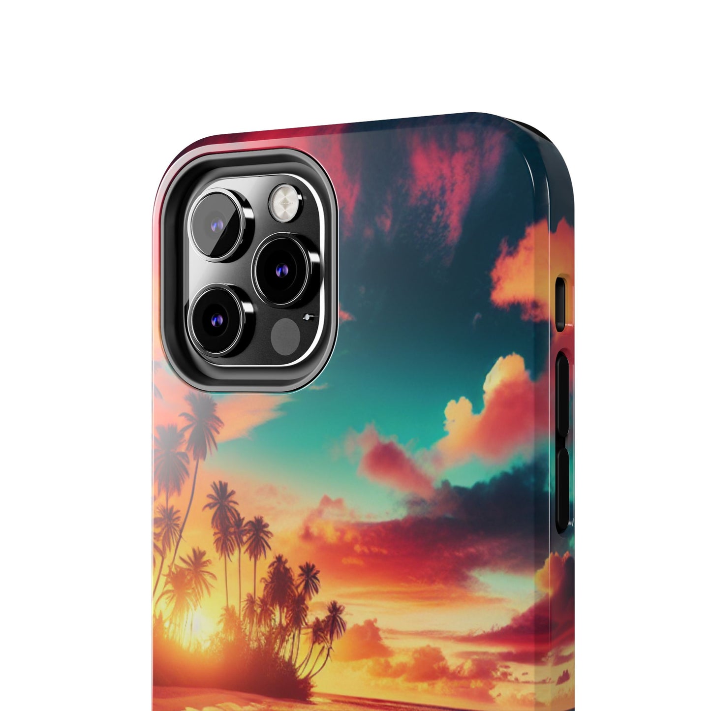 Tropical Sunset Tough Phone Cases for Summer, Beach Vibes, Gift for Travelers, Durable Phone Covers