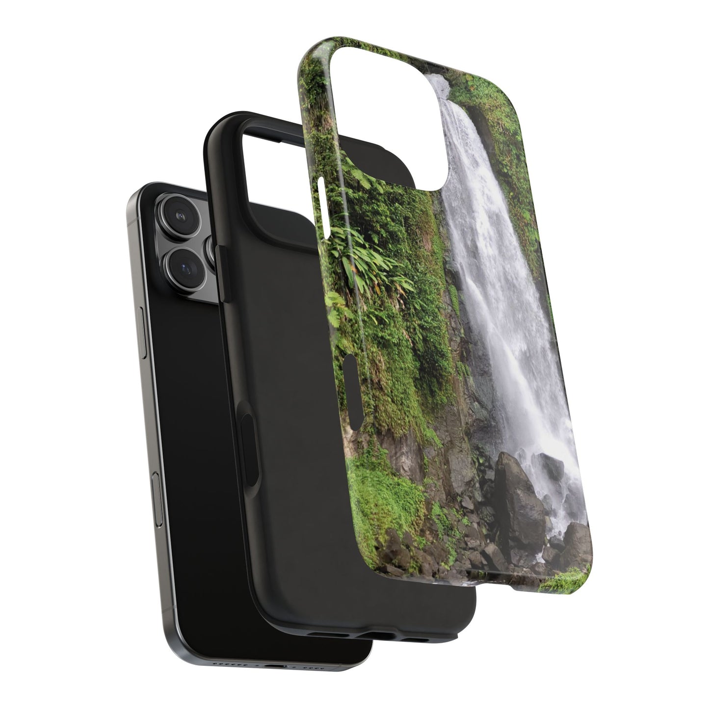 Nature Island Trafalgar Waterfall inspired Tough IPhone and Samsung phone Cases - Durable Protection for Outdoor Adventure