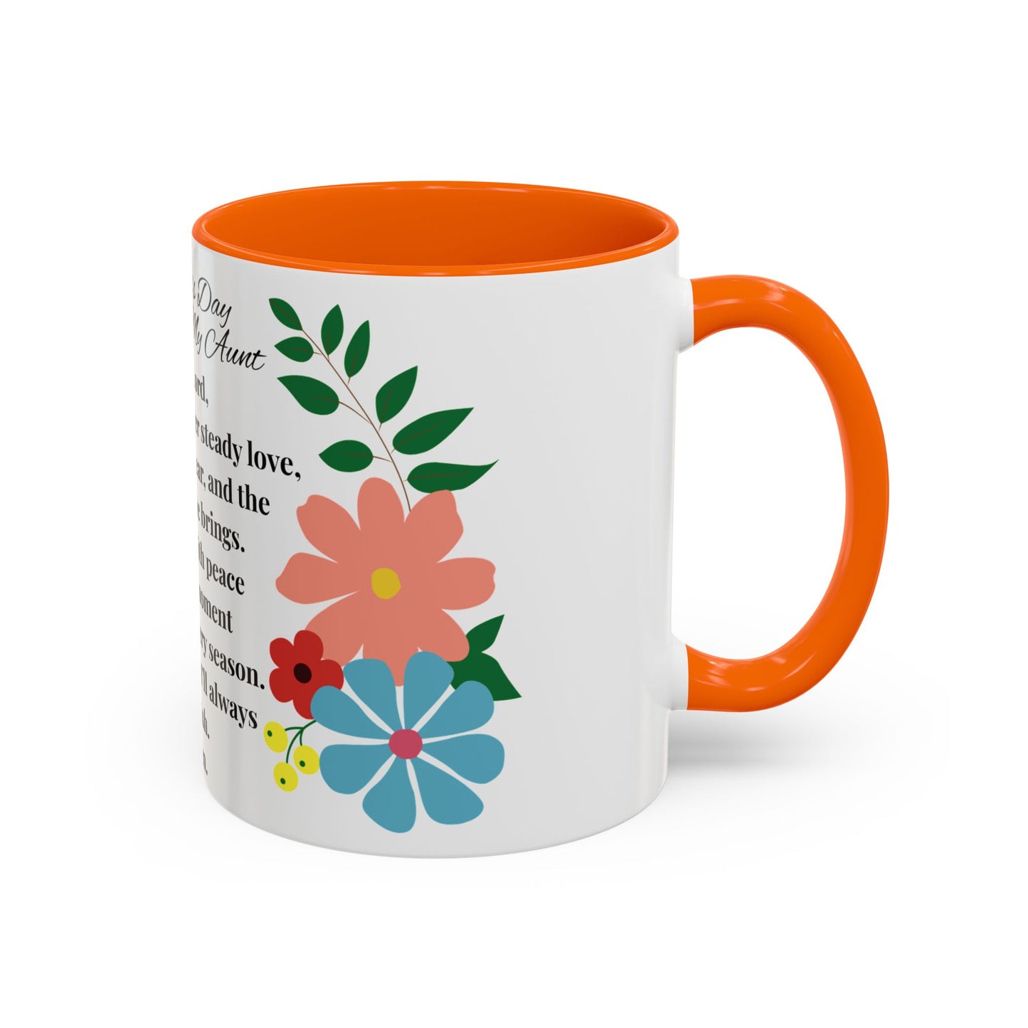 Aunt Prayer Coffee Mug - Floral Design - Mother's Day Gift - 11oz/15oz