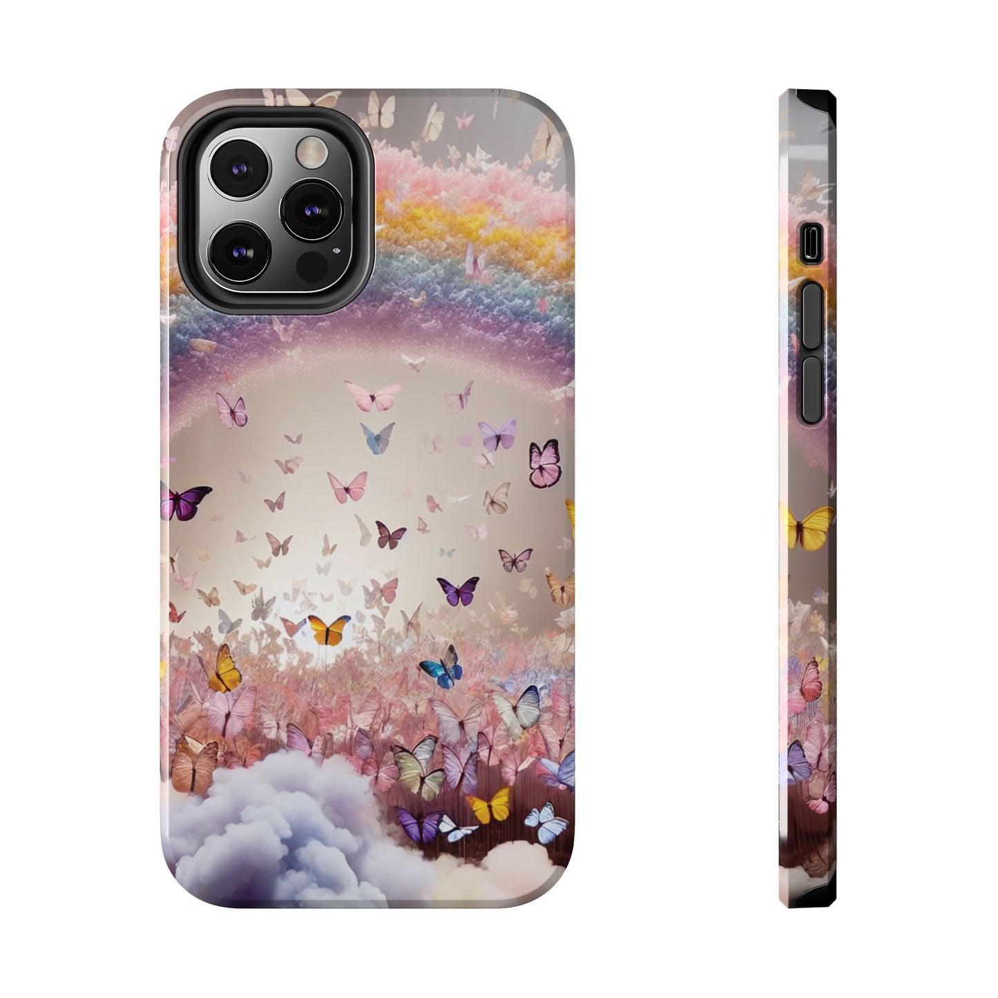 Spring Butterfly & Rainbow Phone Cover – Stylish, Strong & Gift-Ready