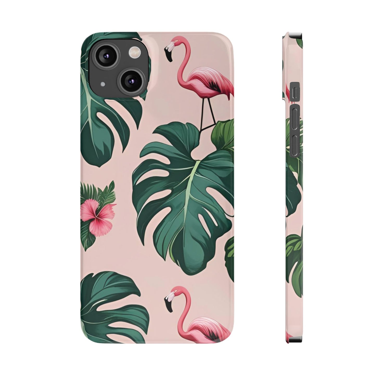 Tropical Flamingo Phone Case, Summer Vibe Smartphone Cover, Gift for Beach Lovers, Cute Mobile Accessory, Floral Design