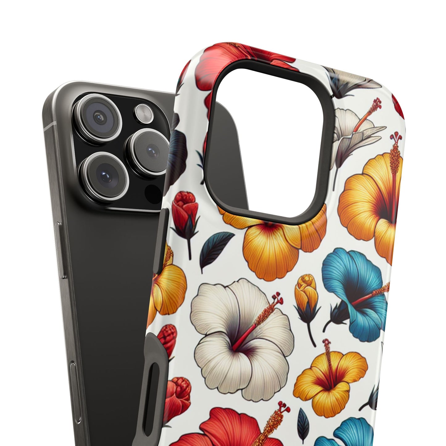 Hibiscus Bloom Impact-Resistant Phone Case – Bold Floral Protection
