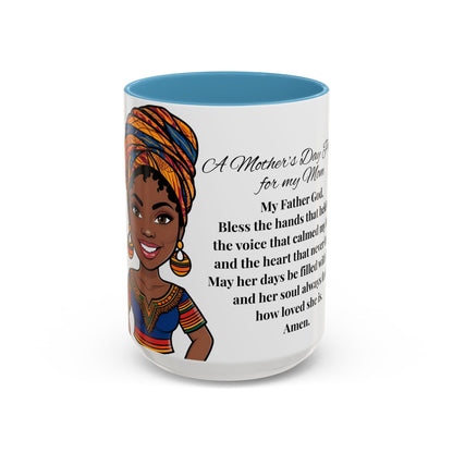 Mom Mother's Day Prayer Mug- African/American/Caribbean Mother's Day Prayer Coffee Mug, Inspirational