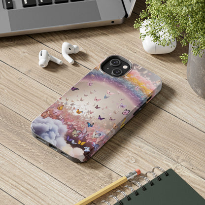 Spring Butterfly & Rainbow Phone Cover – Stylish, Strong & Gift-Ready