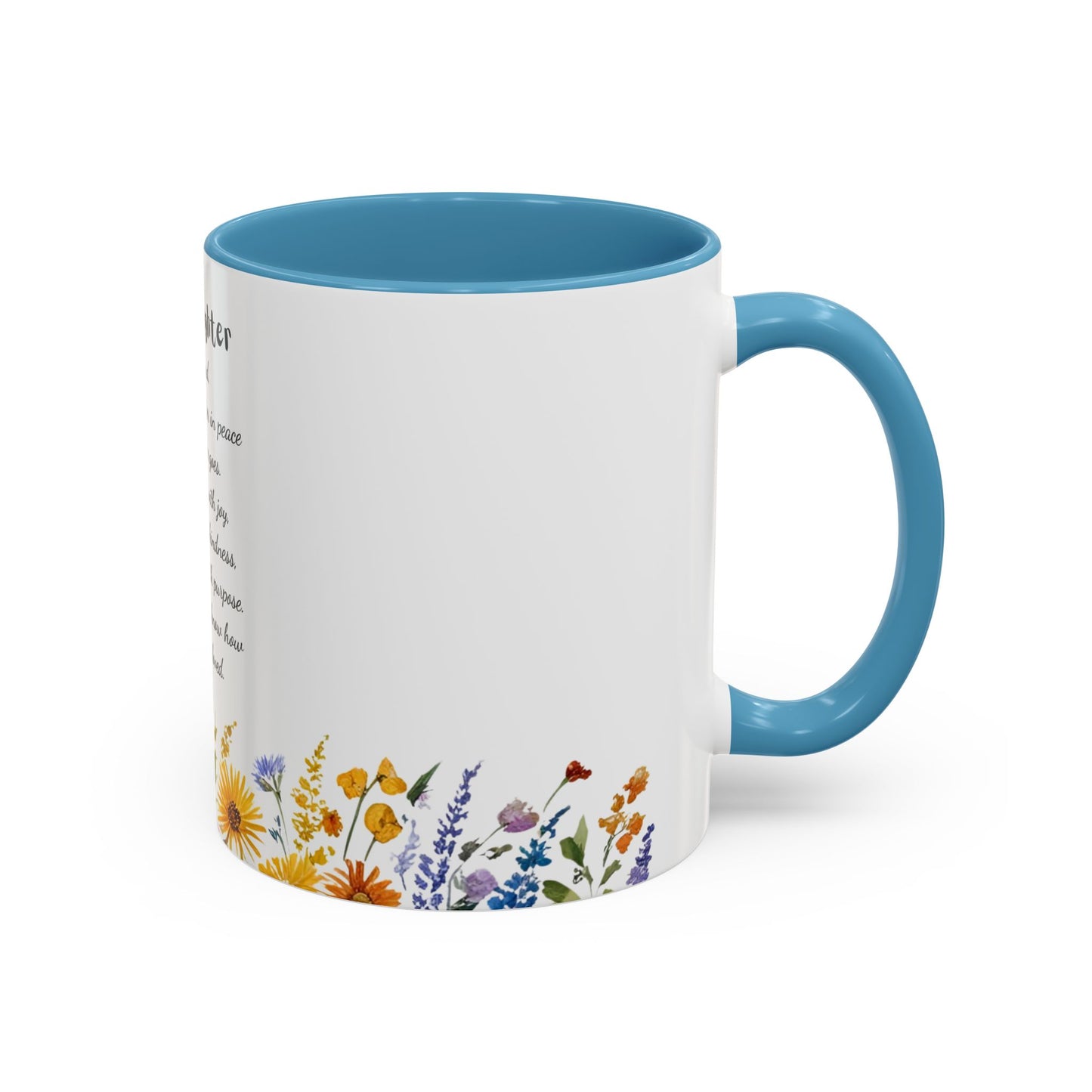 My Daughter Prayer Coffee Mug - Inspirational Prayer for My Daughter, Motivational Gift, Mother's Day, Floral Design