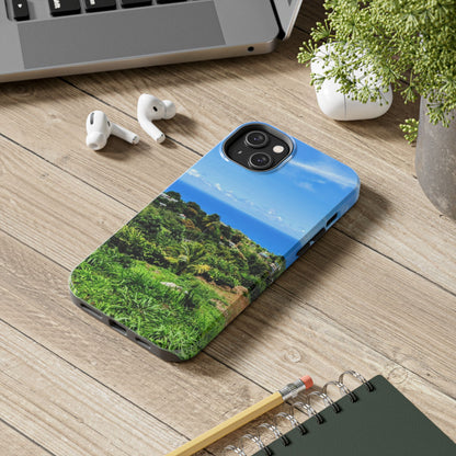 iPhone and Samsung phone Cases - Tropical Ocean View, Durable Cover for Beach Lovers