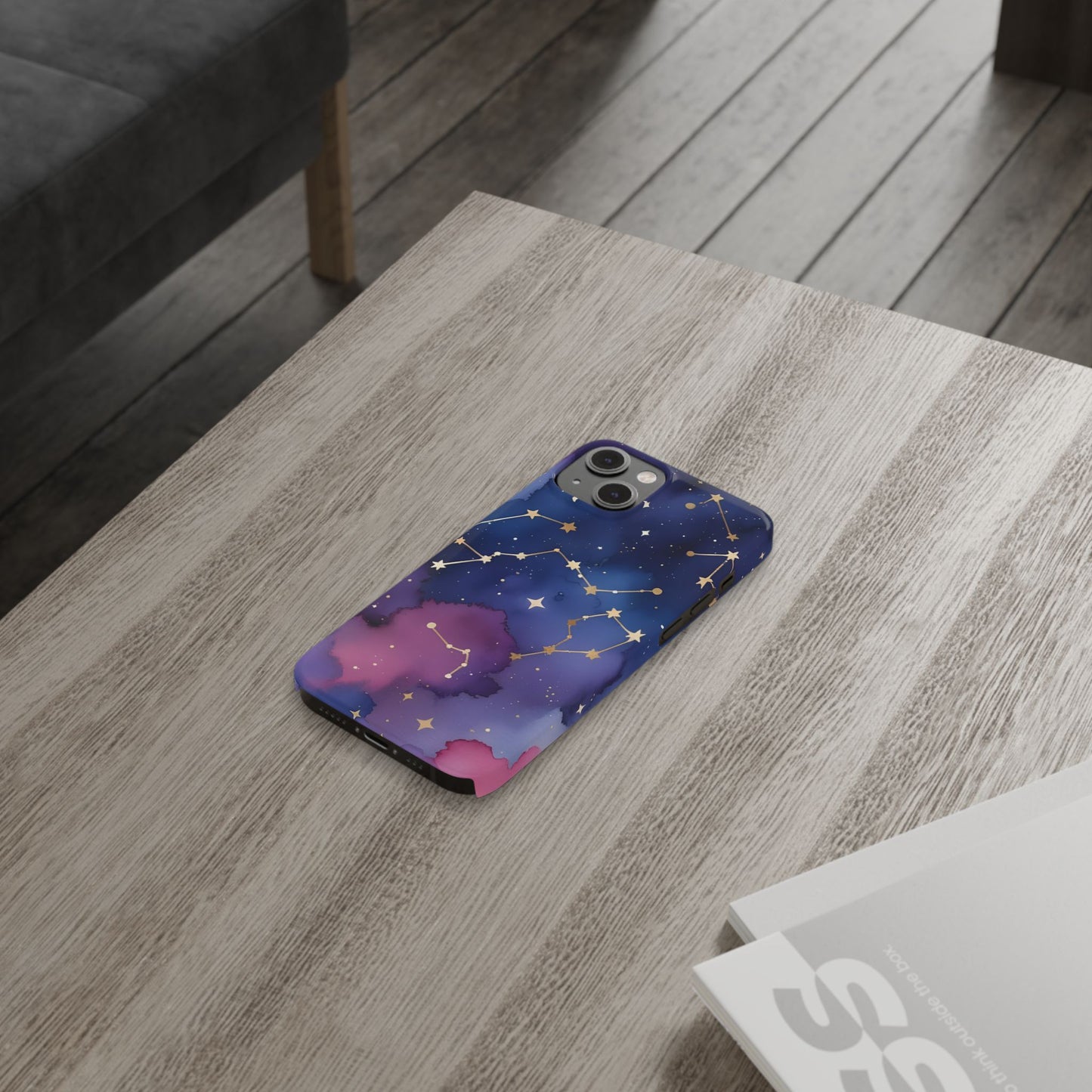 Galaxy Slim Phone Case - Cosmic Constellation Design for Stargazers and Astrology Lovers