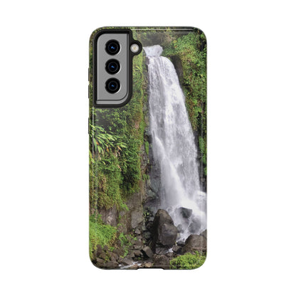 Nature Island Trafalgar Waterfall inspired Tough IPhone and Samsung phone Cases - Durable Protection for Outdoor Adventure