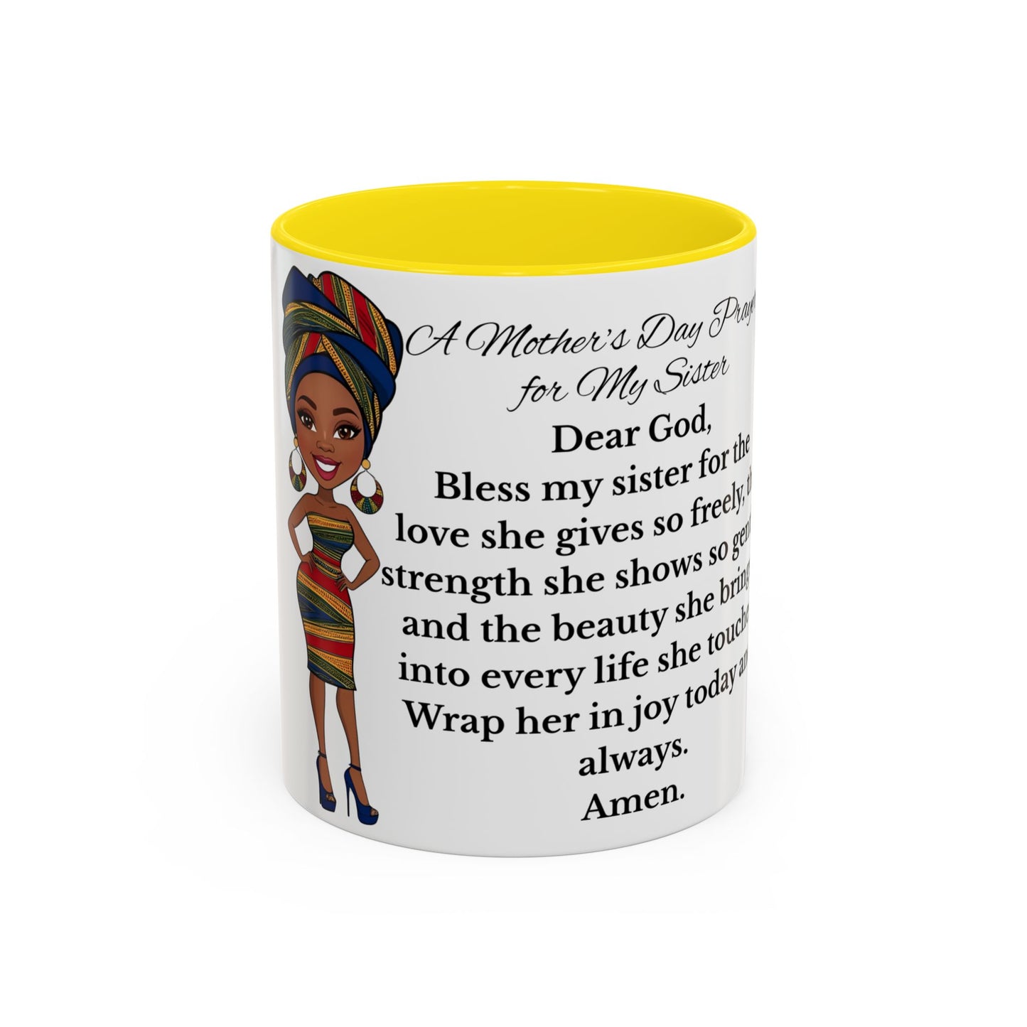 Sister Prayer African American Mother's Day Mug, gift