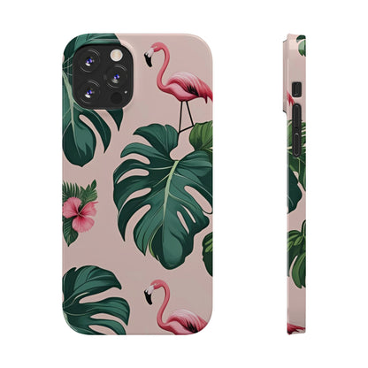 Tropical Flamingo Phone Case, Summer Vibe Smartphone Cover, Gift for Beach Lovers, Cute Mobile Accessory, Floral Design
