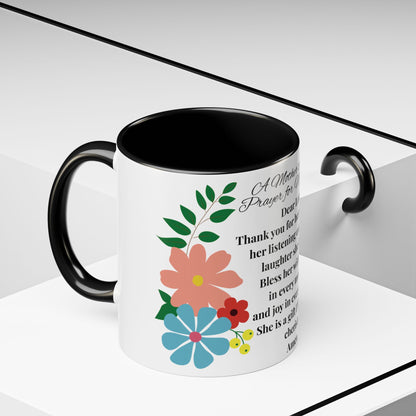 Aunt Prayer Coffee Mug - Floral Design - Mother's Day Gift - 11oz/15oz