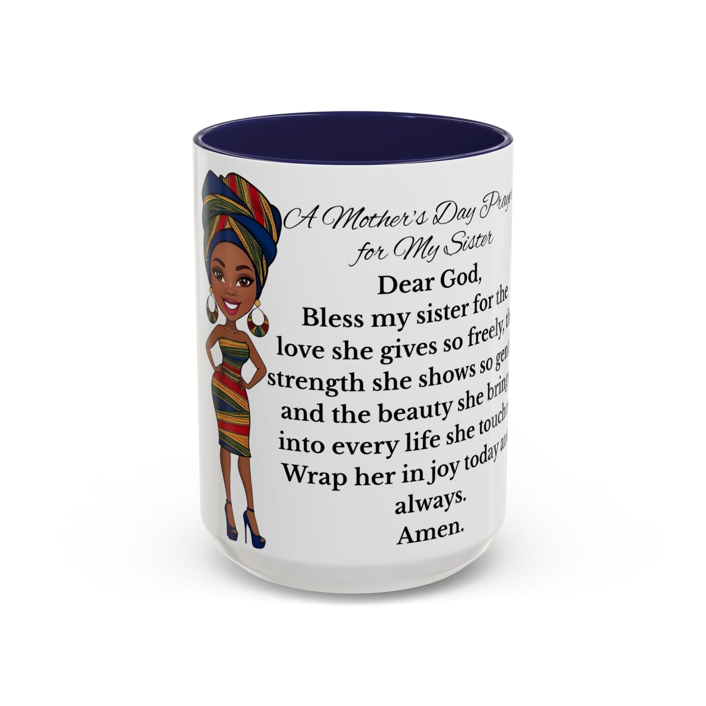 Sister Prayer African American Mother's Day Mug, gift