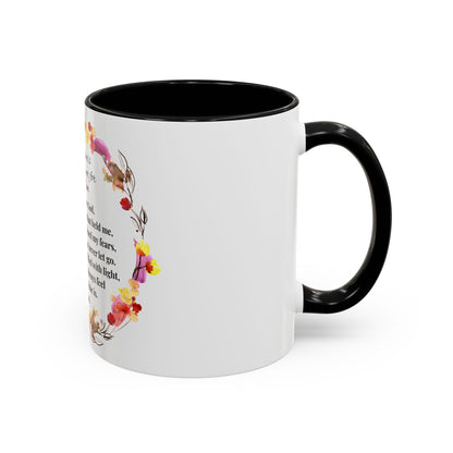 Mom - Prayer Mug for Mom, Floral Accent Coffee Cup, Gift for Mother's Day, Inspirational Drinkware, 11oz and 15oz