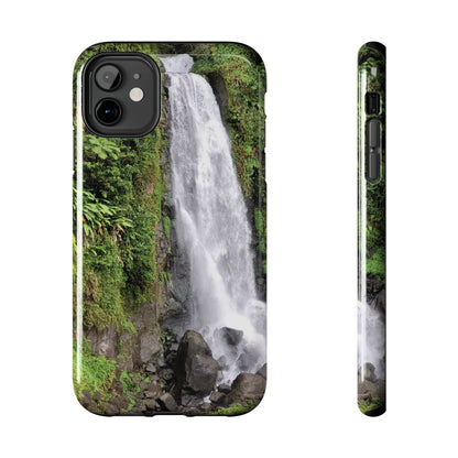 Nature Island Trafalgar Waterfall inspired Tough IPhone and Samsung phone Cases - Durable Protection for Outdoor Adventure
