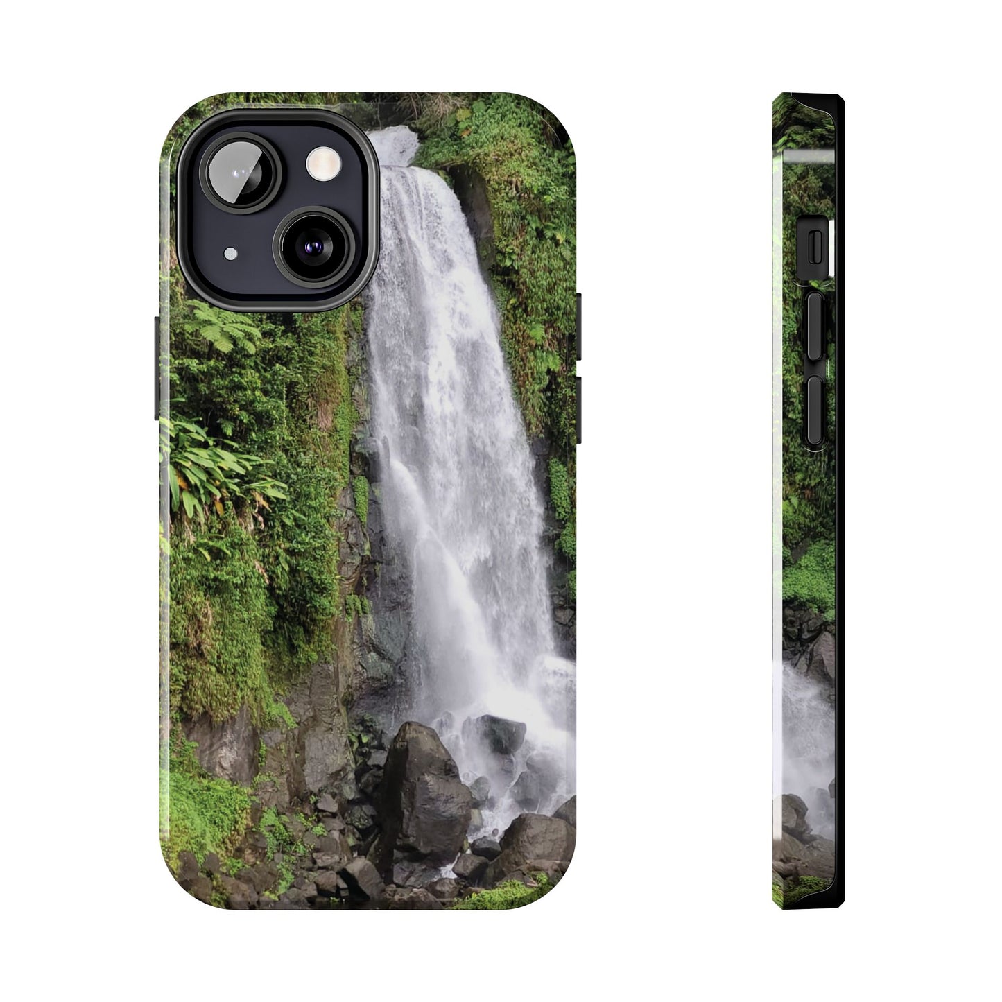 Nature Island Trafalgar Waterfall inspired Tough IPhone and Samsung phone Cases - Durable Protection for Outdoor Adventure