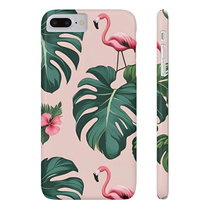Tropical Flamingo Phone Case, Summer Vibe Smartphone Cover, Gift for Beach Lovers, Cute Mobile Accessory, Floral Design