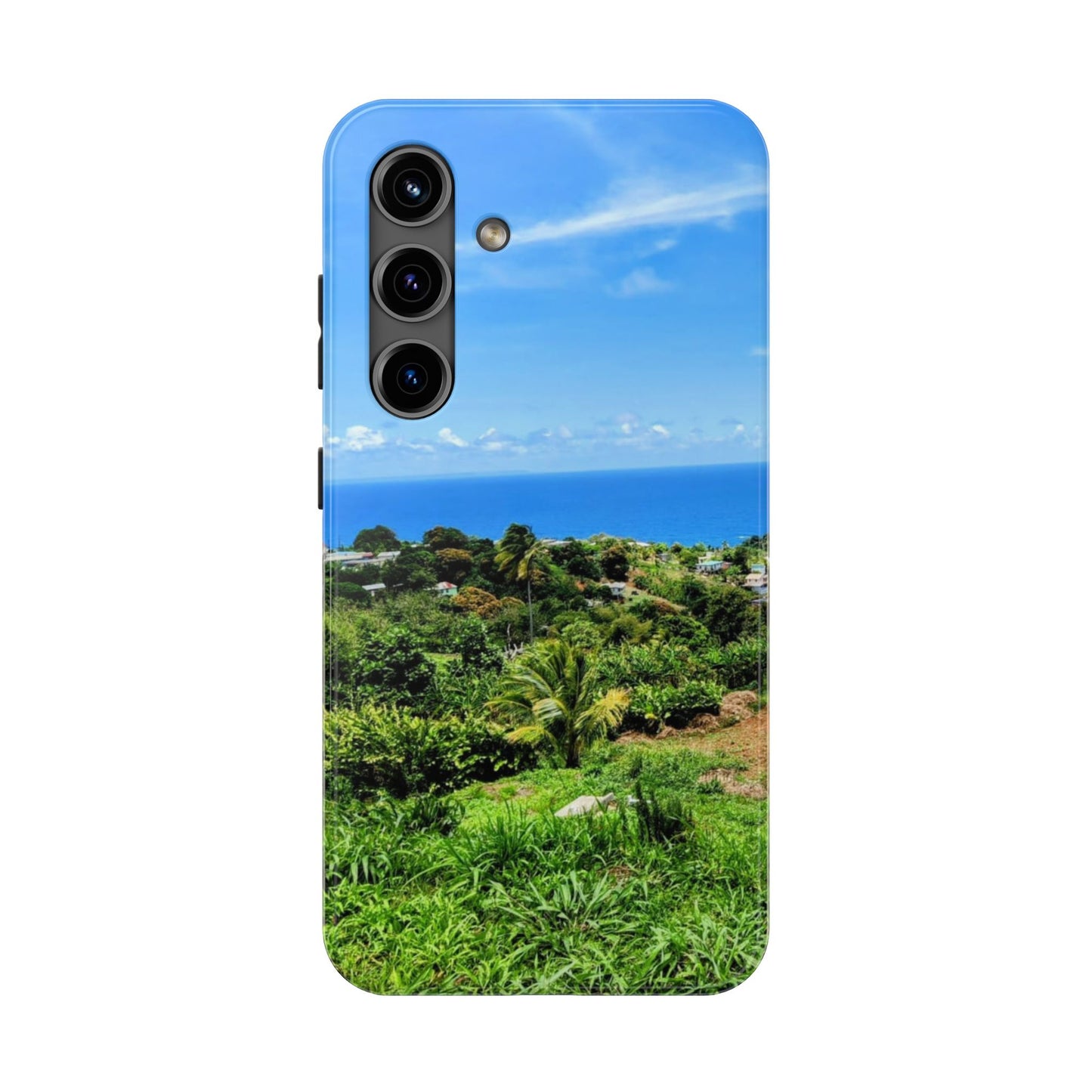iPhone and Samsung phone Cases - Tropical Ocean View, Durable Cover for Beach Lovers