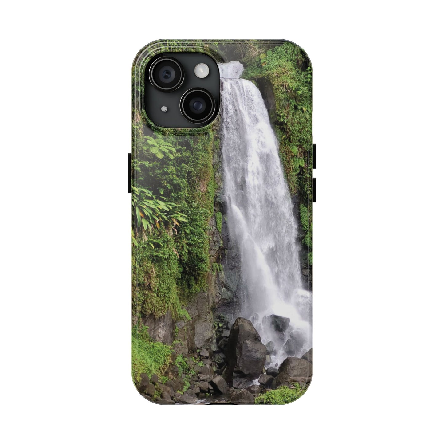 Nature Island Trafalgar Waterfall inspired Tough IPhone and Samsung phone Cases - Durable Protection for Outdoor Adventure
