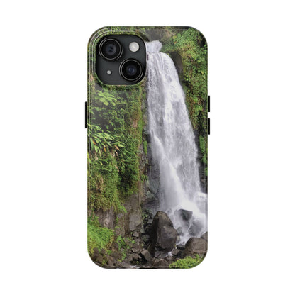 Nature Island Trafalgar Waterfall inspired Tough IPhone and Samsung phone Cases - Durable Protection for Outdoor Adventure
