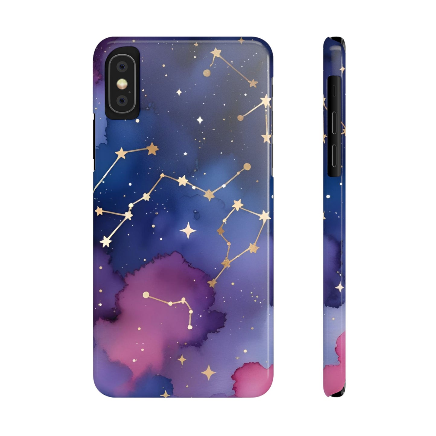 Galaxy Slim Phone Case - Cosmic Constellation Design for Stargazers and Astrology Lovers