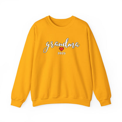 Grandma 2025 Red Heart Sweatshirt - Valentines Day, Mother's Day, Birthday Gift, Love Gift