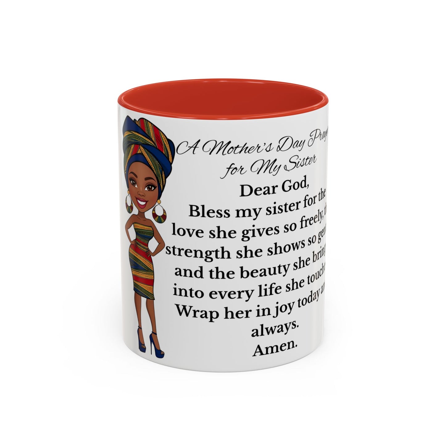 Sister Prayer African American Mother's Day Mug, gift