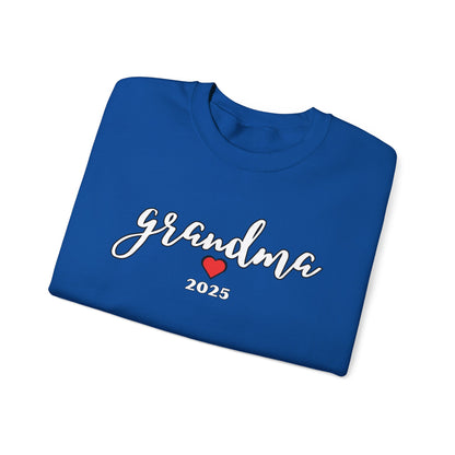 Grandma 2025 Red Heart Sweatshirt - Valentines Day, Mother's Day, Birthday Gift, Love Gift