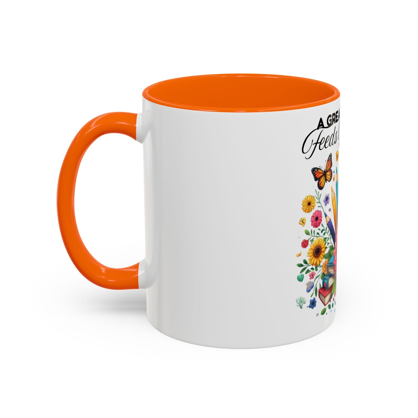 A Great Teacher Feeds The Mind Coffee/Tea Mug, teacher appreciation, Educator's gift