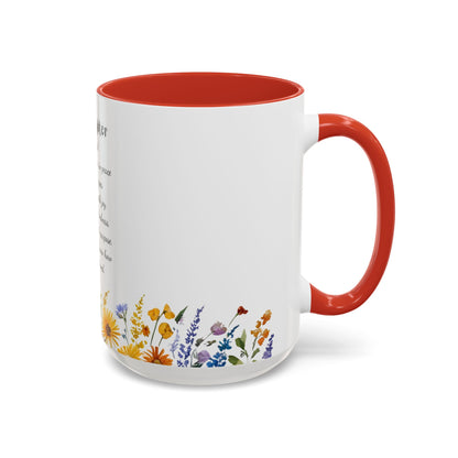 My Daughter Prayer Coffee Mug - Inspirational Prayer for My Daughter, Motivational Gift, Mother's Day, Floral Design