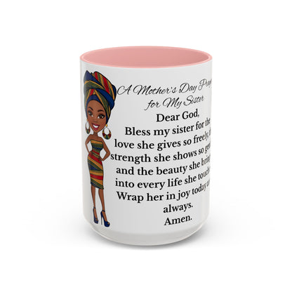 Sister Prayer African American Mother's Day Mug, gift
